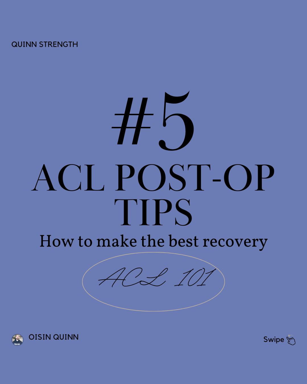 TOP 5 ACL POST-OP TIPS